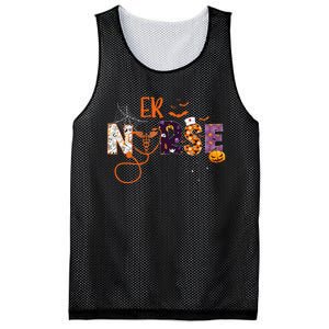 Emergency Nurse ER Nurse Halloween Spooky Season Nursing Mesh Reversible Basketball Jersey Tank