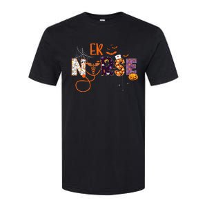 Emergency Nurse ER Nurse Halloween Spooky Season Nursing Softstyle CVC T-Shirt