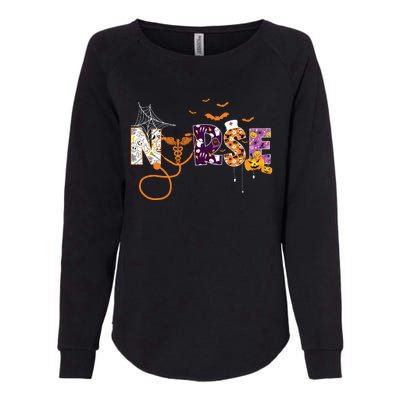 Emergency Nurse Er Nurse Halloween Spooky Season Nursing Womens California Wash Sweatshirt