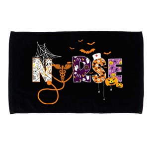 Emergency Nurse Er Nurse Halloween Spooky Season Nursing Microfiber Hand Towel