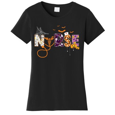 Emergency Nurse Er Nurse Halloween Spooky Season Nursing Women's T-Shirt