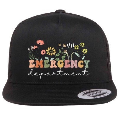 Er Nurse Emergency Department Emergency Room Healthcare Flat Bill Trucker Hat