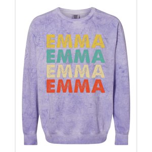 Emma Name Colorblast Crewneck Sweatshirt