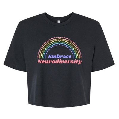 Embrace Neurodiversity Bella+Canvas Jersey Crop Tee