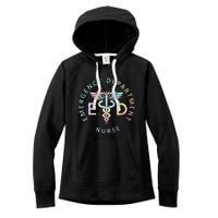 Emergency Nurse ED Nurse ER Emergency Department Nur Tie Dye Women's Fleece Hoodie