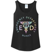 Emergency Nurse ED Nurse ER Emergency Department Nur Tie Dye Ladies Essential Tank