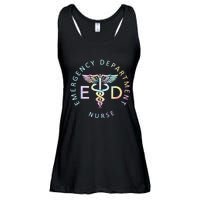 Emergency Nurse ED Nurse ER Emergency Department Nur Tie Dye Ladies Essential Flowy Tank