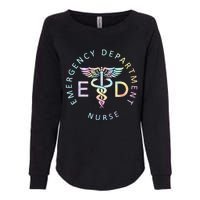 Emergency Nurse ED Nurse ER Emergency Department Nur Tie Dye Womens California Wash Sweatshirt