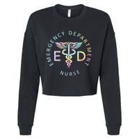 Emergency Nurse ED Nurse ER Emergency Department Nur Tie Dye Cropped Pullover Crew