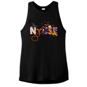 Emergency Nurse ER Nurse Halloween Spooky Season Nursing Ladies PosiCharge Tri-Blend Wicking Tank