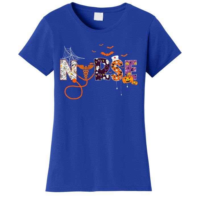 Emergency Nurse ER Nurse Halloween Spooky Season Nursing Women's T-Shirt