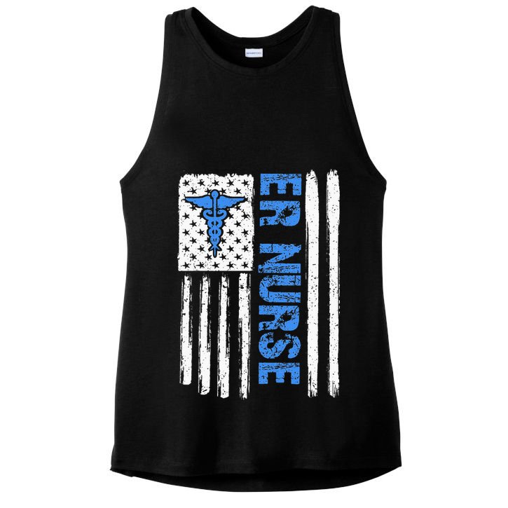 ER Nurse Emergency Room Nurse Ladies PosiCharge Tri-Blend Wicking Tank