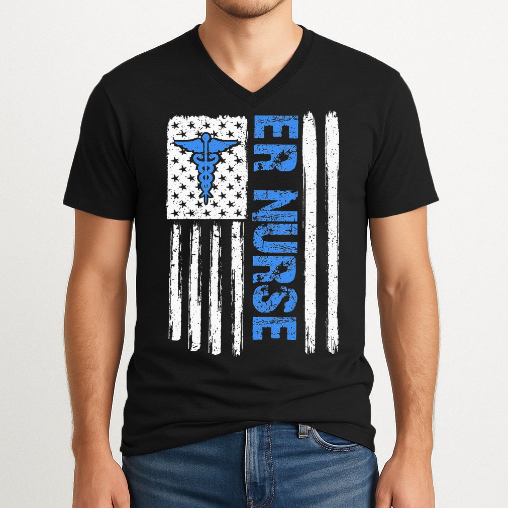 ER Nurse Emergency Room Nurse V-Neck T-Shirt