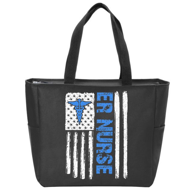 ER Nurse Emergency Room Nurse Zip Tote Bag
