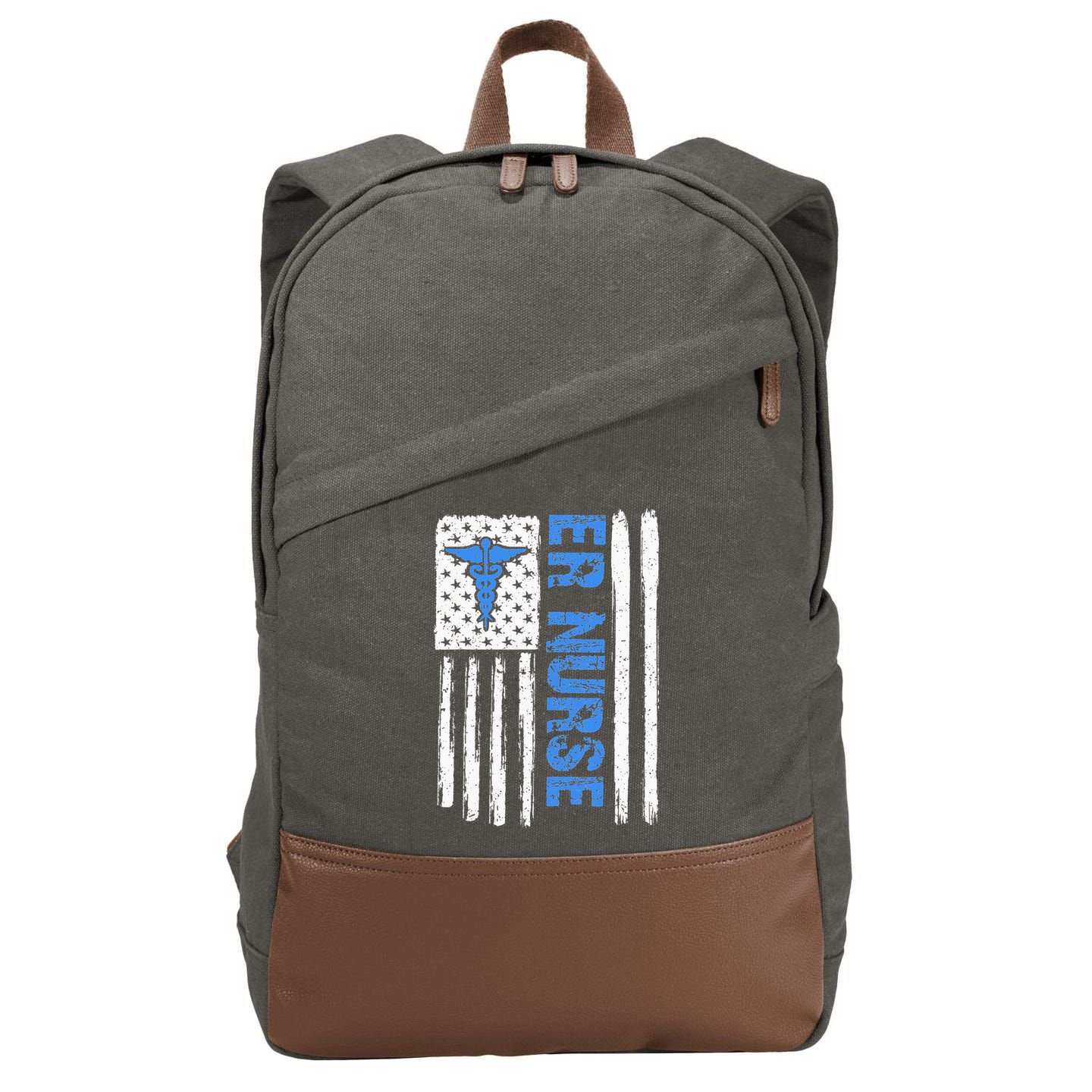 ER Nurse Emergency Room Nurse Cotton Canvas Backpack