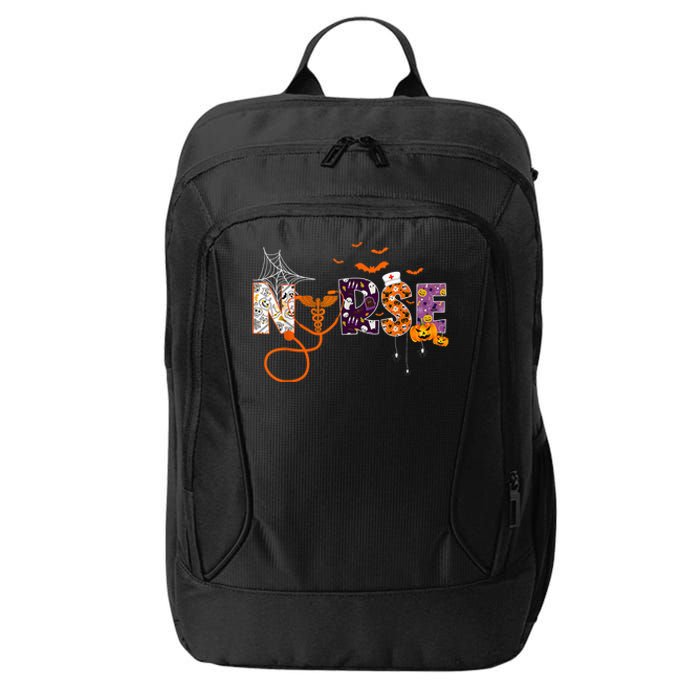 Emergency Nurse ER Nurse Halloween Spooky Season Nursing City Backpack