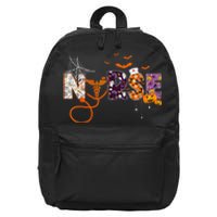 Emergency Nurse ER Nurse Halloween Spooky Season Nursing 16 in Basic Backpack