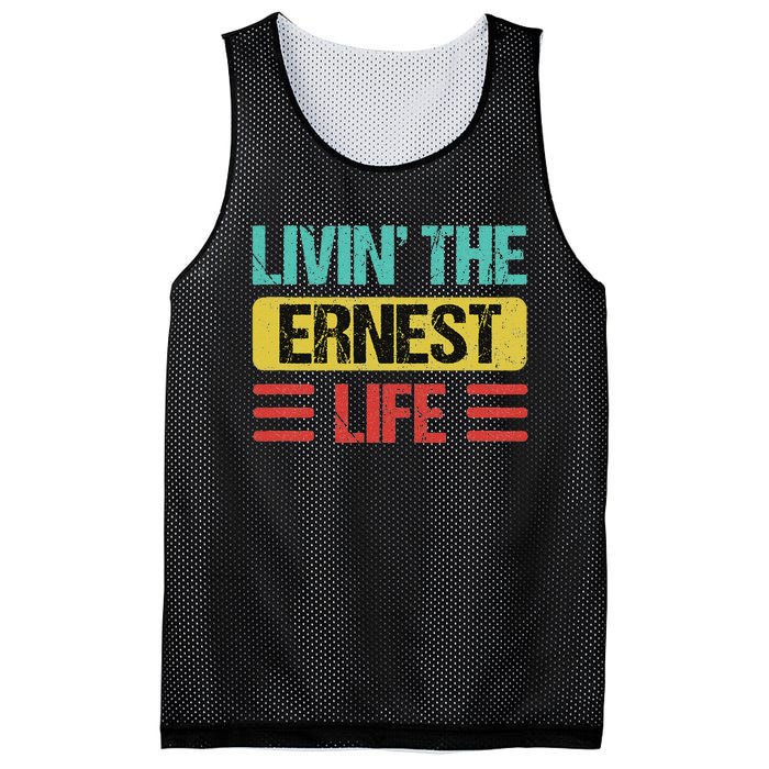 Ernest Name Mesh Reversible Basketball Jersey Tank