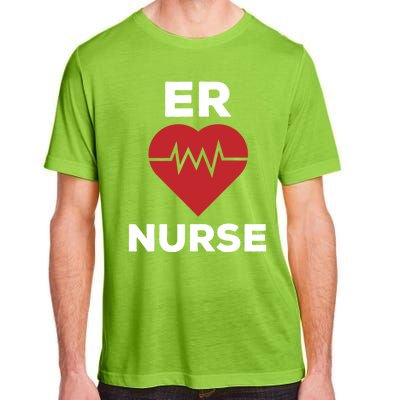 Er Nurse Emergency Room Nurse Heartbeat Nursing Gift Adult ChromaSoft Performance T-Shirt