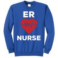 Er Nurse Emergency Room Nurse Heartbeat Nursing Gift Sweatshirt