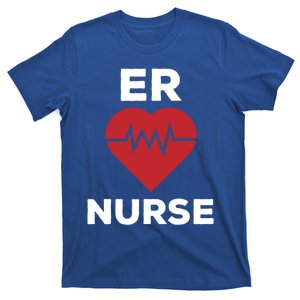 Er Nurse Emergency Room Nurse Heartbeat Nursing Gift T-Shirt