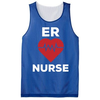 Er Nurse Emergency Room Nurse Heartbeat Nursing Gift Mesh Reversible Basketball Jersey Tank