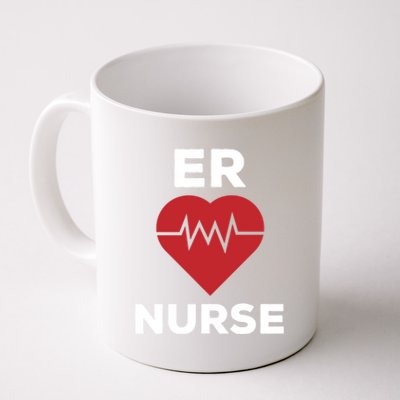 Er Nurse Emergency Room Nurse Heartbeat Nursing Gift Coffee Mug