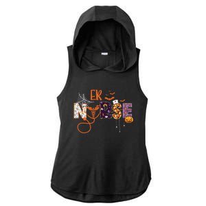 Emergency Nurse Er Nurse Halloween Spooky Season Nursing Funny Gift Ladies PosiCharge Tri-Blend Wicking Draft Hoodie Tank