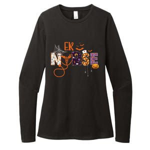 Emergency Nurse Er Nurse Halloween Spooky Season Nursing Funny Gift Womens CVC Long Sleeve Shirt