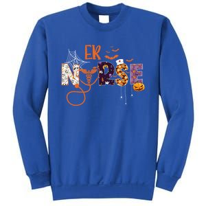 Emergency Nurse Er Nurse Halloween Spooky Season Nursing Funny Gift Sweatshirt