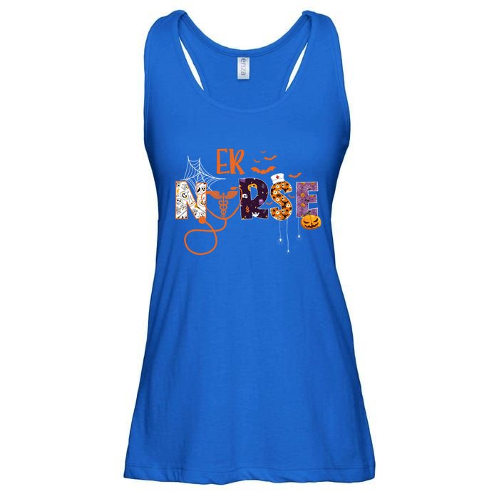 Emergency Nurse Er Nurse Halloween Spooky Season Nursing Funny Gift Ladies Essential Flowy Tank