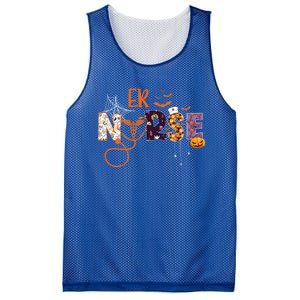 Emergency Nurse Er Nurse Halloween Spooky Season Nursing Funny Gift Mesh Reversible Basketball Jersey Tank