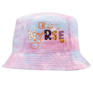 Emergency Nurse Er Nurse Halloween Spooky Season Nursing Funny Gift Tie-Dyed Bucket Hat