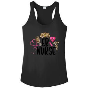 Er Nurse Emergency Room Nurse Leopard Emt Student Nurse Life Gift Ladies PosiCharge Competitor Racerback Tank