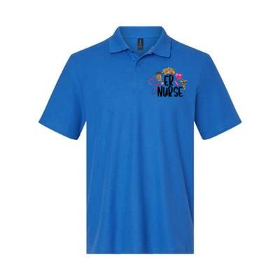 Er Nurse Emergency Room Nurse Leopard Emt Student Nurse Life Gift Softstyle Adult Sport Polo