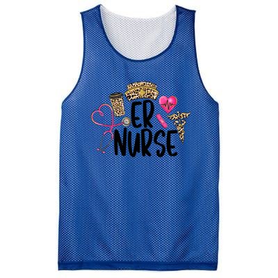 Er Nurse Emergency Room Nurse Leopard Emt Student Nurse Life Gift Mesh Reversible Basketball Jersey Tank