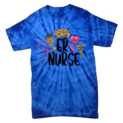 Er Nurse Emergency Room Nurse Leopard Emt Student Nurse Life Gift Tie-Dye T-Shirt