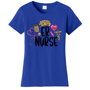 Er Nurse Emergency Room Nurse Leopard Emt Student Nurse Life Gift Women's T-Shirt