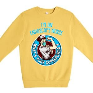 Endoscopy Nurse Funny Gift Nursing Gift Premium Crewneck Sweatshirt