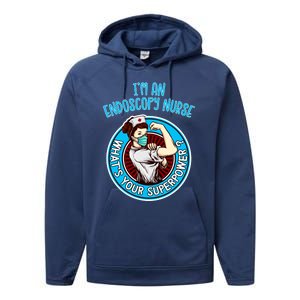 Endoscopy Nurse Funny Gift Nursing Gift Performance Fleece Hoodie