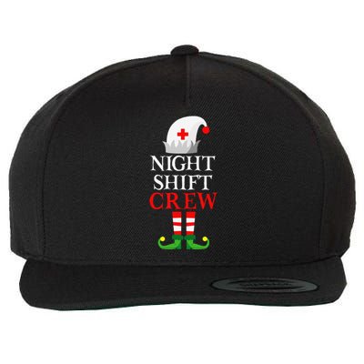 Elf Nursing Funny Christmas Nurse Night Shift Crew Wool Snapback Cap