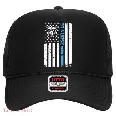 ER Nurse Funny High Crown Mesh Back Trucker Hat