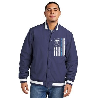 ER Nurse Funny Insulated Varsity Jacket