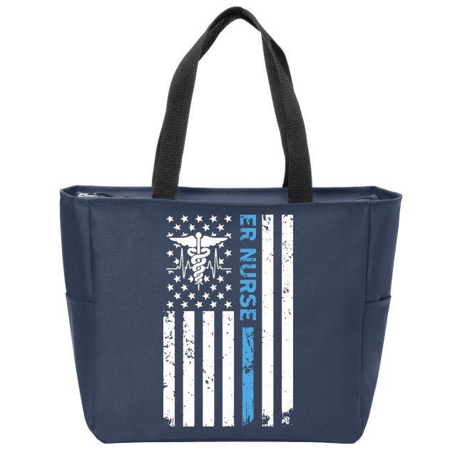 ER Nurse Funny Zip Tote Bag