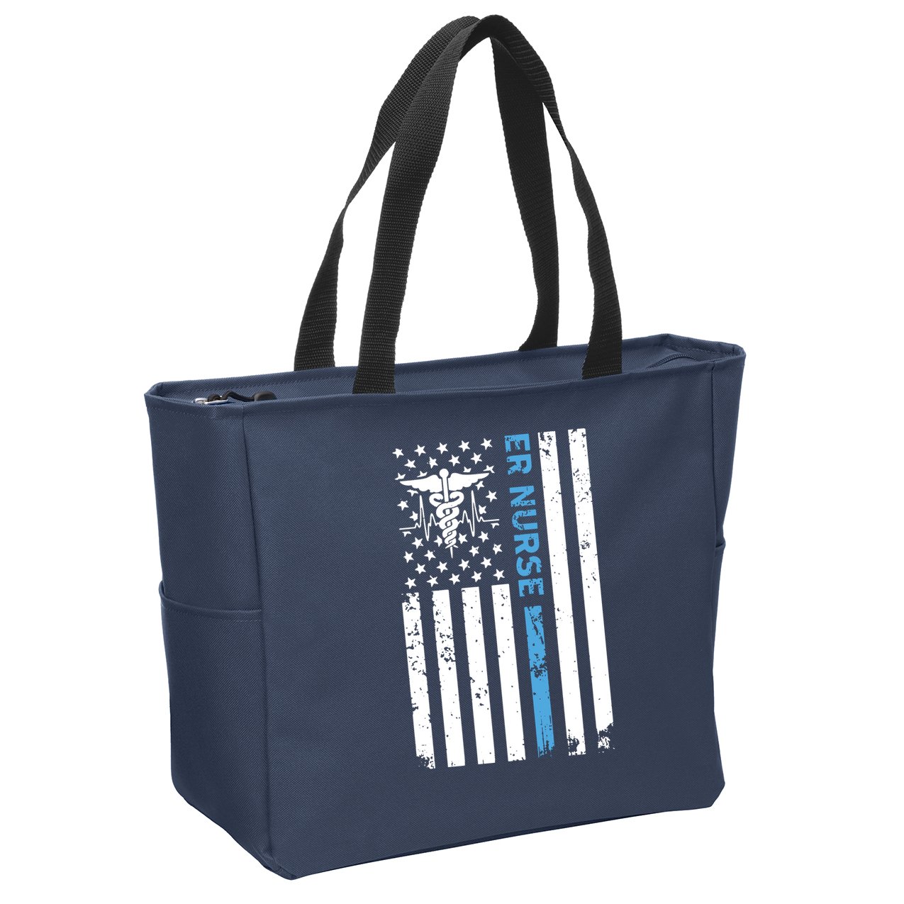 ER Nurse Funny Zip Tote Bag