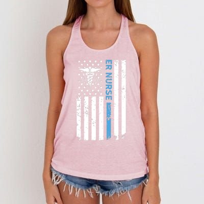 ER Nurse Funny Women's Knotted Racerback Tank