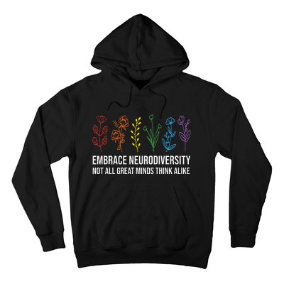 Embrace Neurodiversity flower Autism Awareness Mom Gifts Hoodie