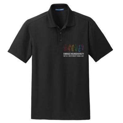 Embrace Neurodiversity flower Autism Awareness Mom Gifts Dry Zone Grid Polo