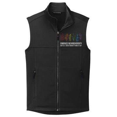 Embrace Neurodiversity flower Autism Awareness Mom Gifts Collective Smooth Fleece Vest