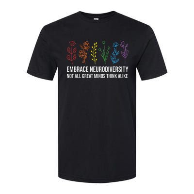 Embrace Neurodiversity flower Autism Awareness Mom Gifts Softstyle CVC T-Shirt